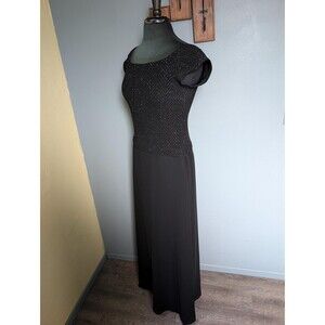 Vintage Black Evening Gown by Cachet, Formal Event Outfit